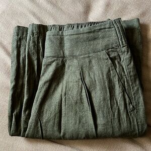 Abercrombie and Fitch Wide Leg Linen Blend Pants